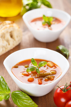 Minestrone - italian soup with veggies