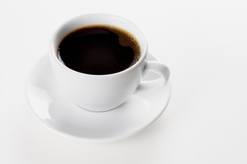 Black coffee on white a