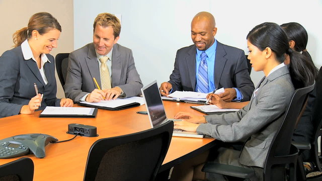 Multi Ethnic Business Team Focus Group
