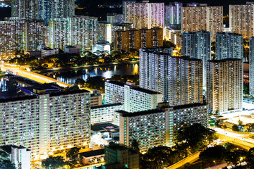 Fototapeta premium Downtown district in Hong Kong