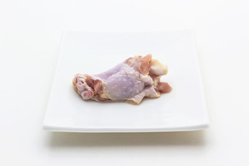 Raw chicken drumsticks