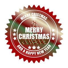 Weihnachtsbutton Merry Christmas