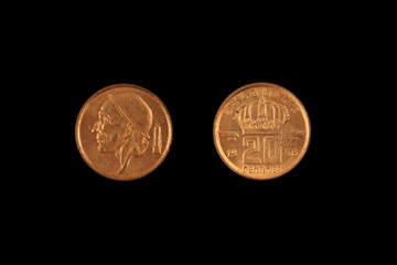 Old Belgian Twenty Centime Coin