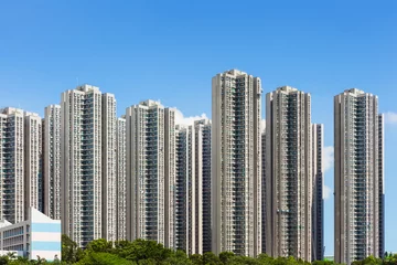 Fotobehang Residential building in Hong Kong © leungchopan