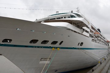 A cruise ship in the harbor of Antwerp