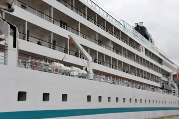 A cruise ship in the harbor of Antwerp