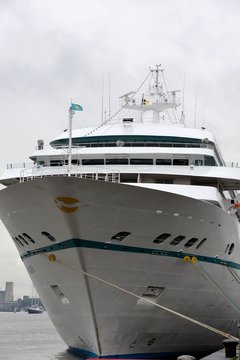 The bow of a cruise ship