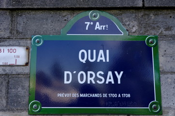 Quai d'Orsay - obrazy, fototapety, plakaty