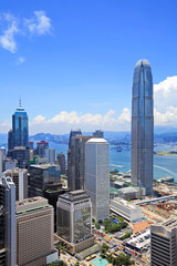 Fototapeta premium Financial district in Hong Kong