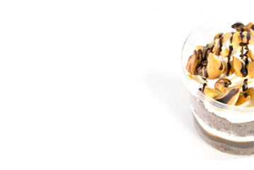 almonds cupcakes on the white background