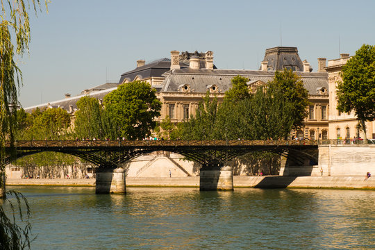 The love locks at Pont des Arts on September 3, 2013 in Paris