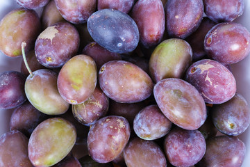 Acid purple and green Plums (Blackthorns)