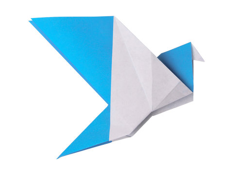 Blue paper twitter bird