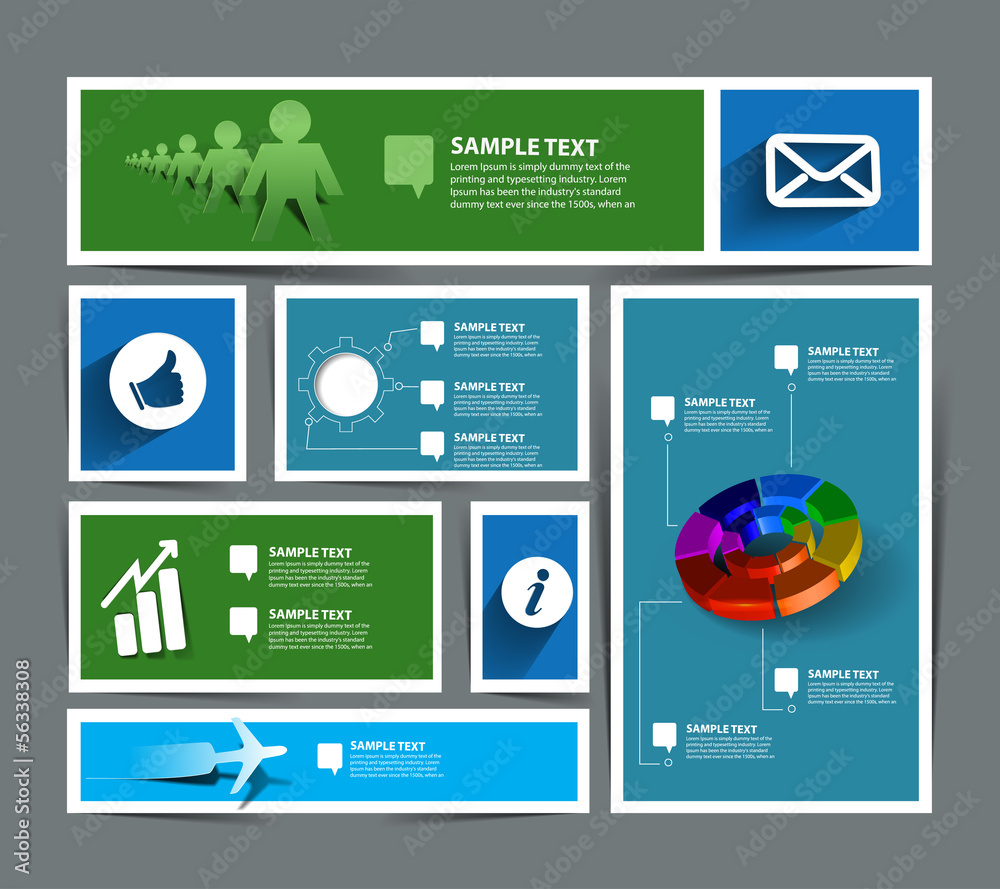 Canvas Prints infographics set. vector.