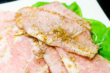 Raw meat pork