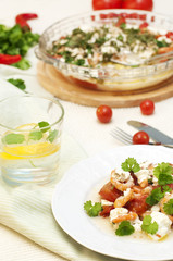 Shrimps with tomatoes