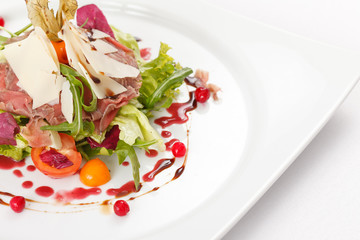 salad with beef