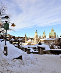 Naklejka premium Salzburg in winter time