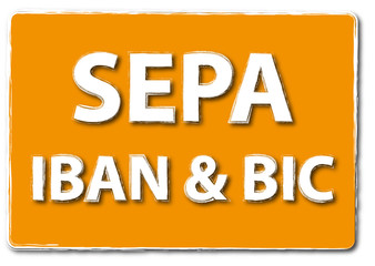 Sepa Schild IBAN BIC