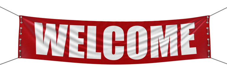 Welcome Banner (clipping path included)