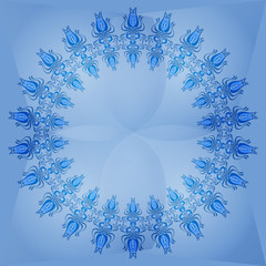 Blue floral invitation card