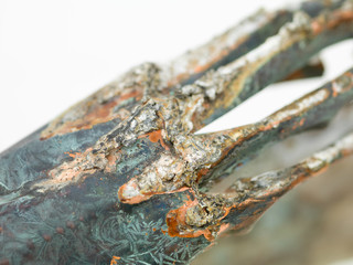 artwork made out of rusty metal