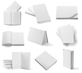 book notebook textbook white blank paper template