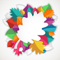 Autumn abstract vector background. simple shapes