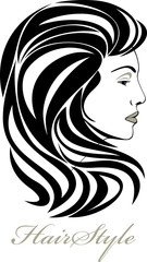 Portrait of elegant woman. Hairstyle icon