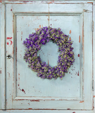 Flower wreath with lavender