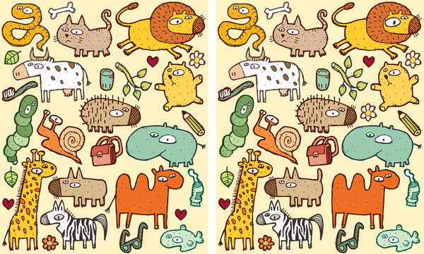 Animals Differences Visual Game