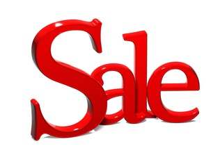 3D Word Sale on white background