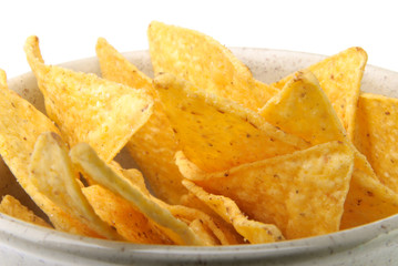 Close-up of tortilla chips in a bowl