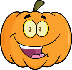Happy Halloween Pumpkin Cartoon Mascot Illustration