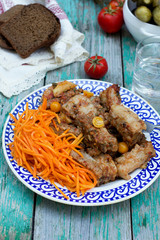 meat with carrots