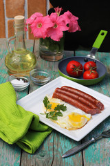 egg and sausage