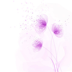 vector background with pastel flowers