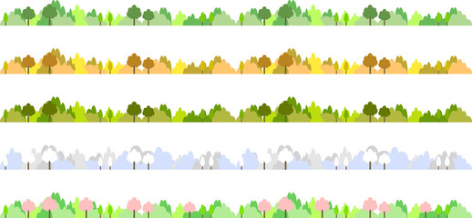 Naklejka premium 森の四季