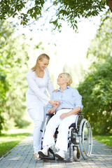 Fototapeta premium Walking with patient