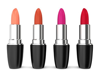 Obraz premium Set of lipsticks. Four different colours