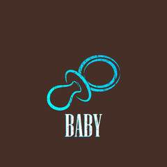 vintage illustration with a soother