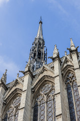 Fototapeta na wymiar Famous Gothic Roman Catholic Cathedral Notre Dame de Paris.
