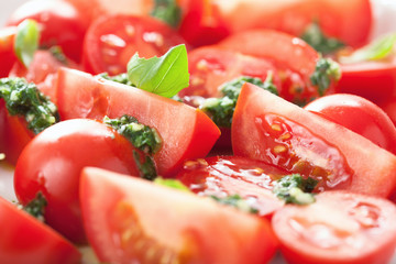 tomato salad with basil dressing