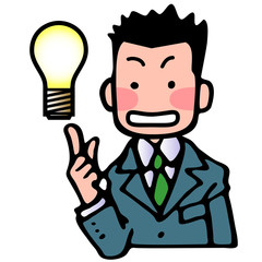 ビジネスマンの閃き