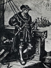 Vasco da Gama on his ship