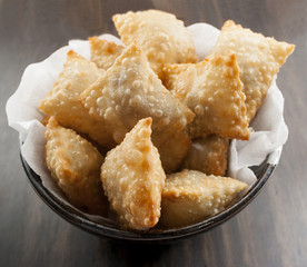 Deep fried stuffed pastry.