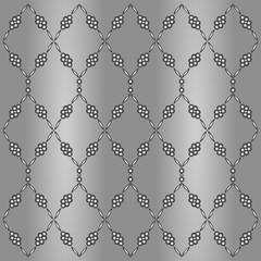 Fototapeta premium Sfondo grigio floreale