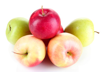Sweet apples isolated on white