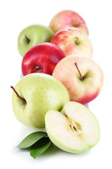 Sweet apples isolated on white