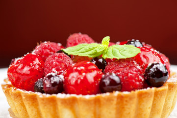 Cake with fresh berries